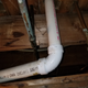 the pipe under the sink in the basement